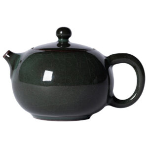 Longquan Celadon Iron-Core Cracked-Glaze Xishi Teapot Gift Box, 10 fl oz (300ML)